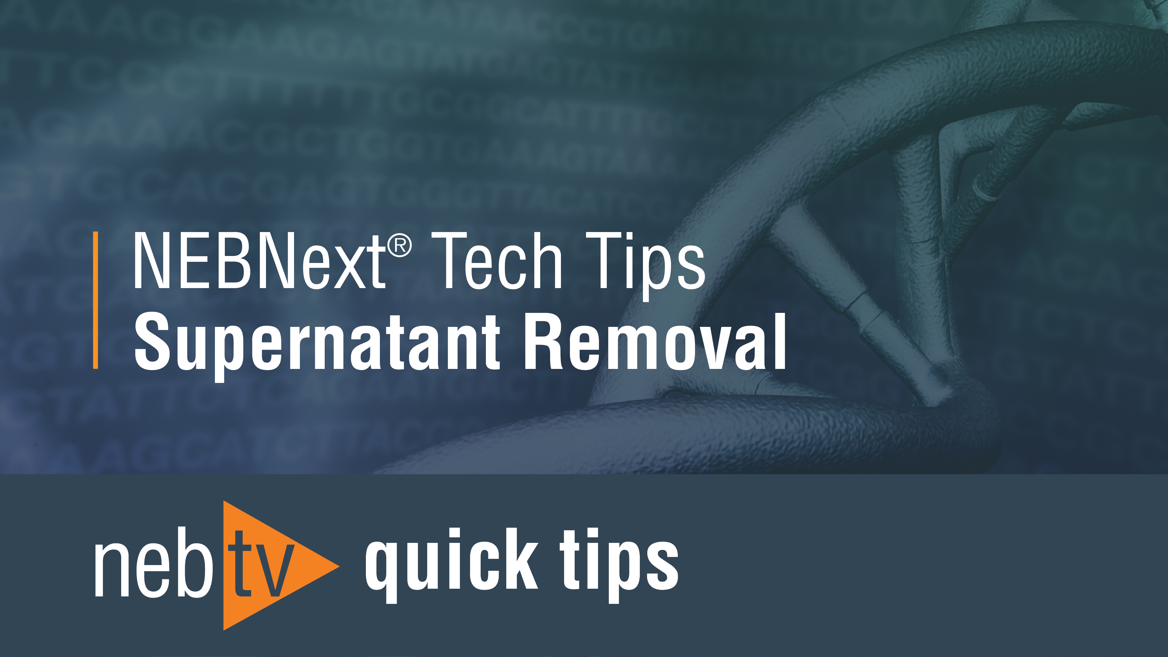  NEBNext Tech Tips for improving NGS library prep bead cleanups